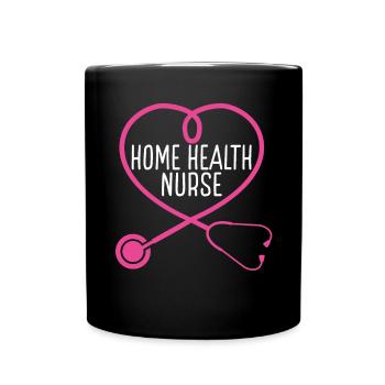 Accueil Santé Infirmière Stéthoscope Appréciation Coeur - Mug uni - noir - Devant