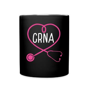 CRNA Stéthoscope Appréciation Coeur - Mug uni - noir - Devant