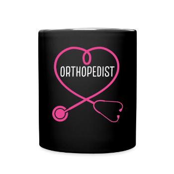 Orthopédiste Stéthoscope Appréciation Coeur - Mug uni - noir - Devant