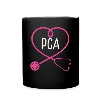 Appréciation du stéthoscope de l’assistant aux soins aux patients - Mug uni - noir - Devant