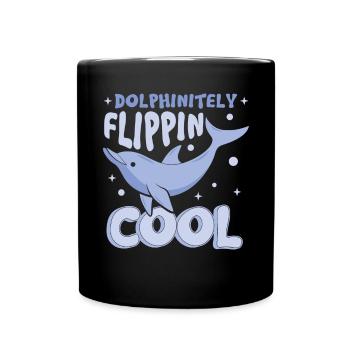 Aquarium mignon dauphin - Mug uni - noir - Devant