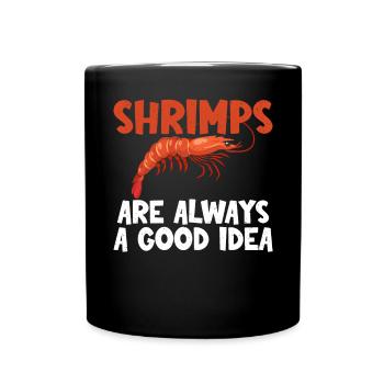 Shrimp Lover Gift - Full Colour Mug - black - Front