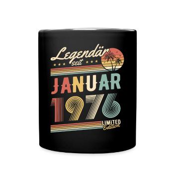 Légendaire depuis janvier 1976 cadeau d’anniversaire - Mug uni - noir - Devant