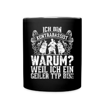 Double Bassist - I'm A Double Bass Player - Tasse einfarbig - Schwarz - Vorne