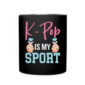 K-Pop ist mein Sport - Tasse einfarbig - Schwarz - Vorne