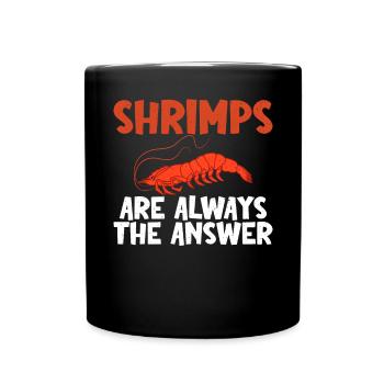 Shrimp Lover Gift - Full Colour Mug - black - Front