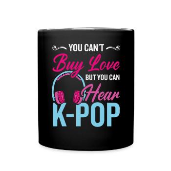 Liebe K-Pop - Tasse einfarbig - Schwarz - Vorne