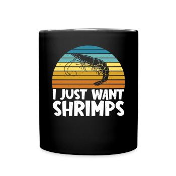 Shrimp Lover Gift - Full Colour Mug - black - Front
