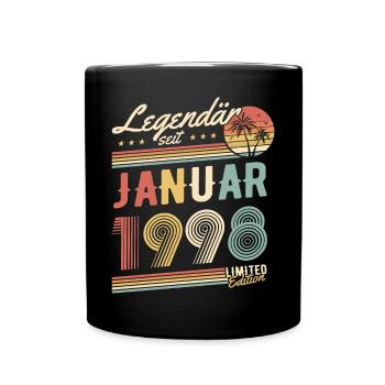 Cadeau d’anniversaire légendaire depuis janvier 1998 - Mug uni - noir - Devant