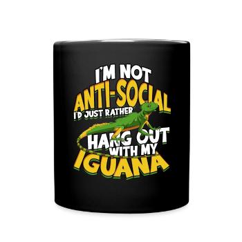 Reptile iguanien - Mug uni - noir - Devant