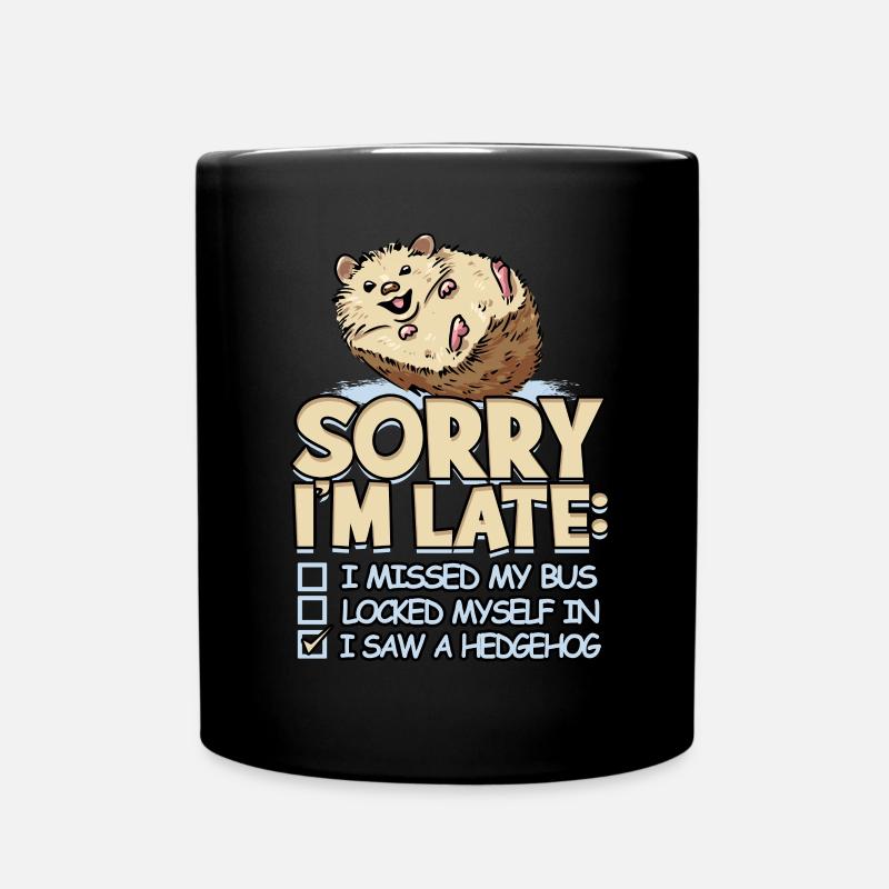Igelbesitzer Igel Liebhaber niedlicher Tier Hedgie - Tasse einfarbig - Schwarz