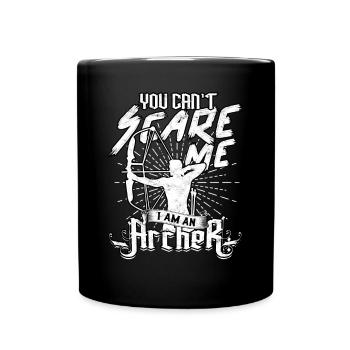 Archery Arrow Hunter Bow Hunting Archer - Full Colour Mug - black - Front