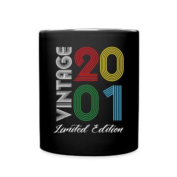 Vintage 2001 Vintage Birthday Retro Vintage - Full Colour Mug - black - Front