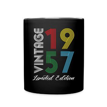 Vintage 1957 Vintage Birthday Retro Vintage - Full Colour Mug - black - Front