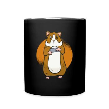 Hamster Harmonica - Harmonica Player - Full Colour Mug - black - Front