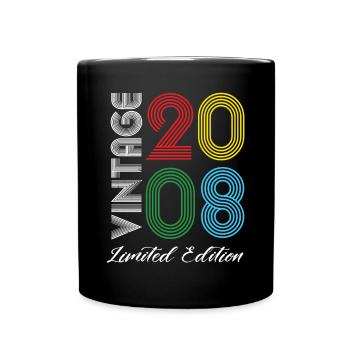 Millésime 2008 Vintage Anniversaire Rétro Vintage - Mug uni - noir - Devant