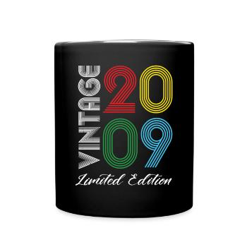 Vintage 2009 Vintage Geburtstag Retro Vintage - Tasse einfarbig - Schwarz - Vorne