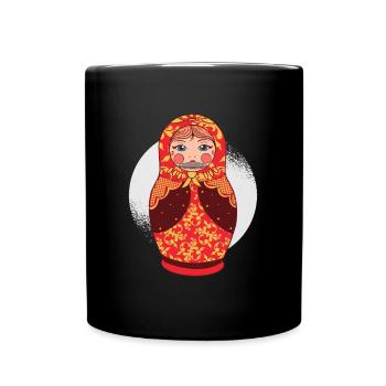 Musicien harmonica russe de Matryoshka - Mug uni - noir - Devant