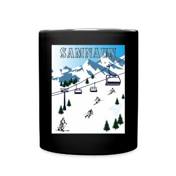 SCHI FAHREN SAMNAUN - Tasse einfarbig - Schwarz - Vorne