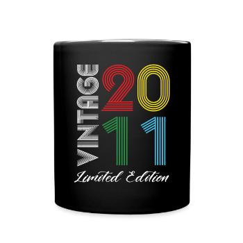Millésime 2011 Vintage Anniversaire Rétro Vintage - Mug uni - noir - Devant
