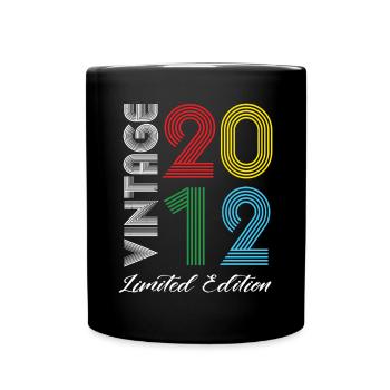 Vintage 2012 Vintage Birthday Retro Vintage - Full Colour Mug - black - Front