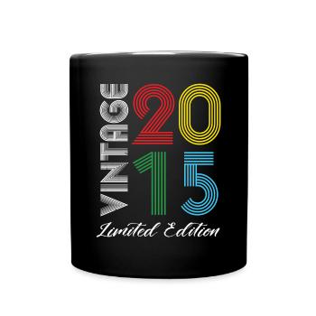 Vintage 2015 Vintage Birthday Retro Vintage - Full Colour Mug - black - Front