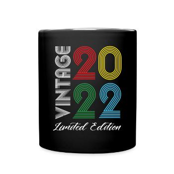 Millésime 2022 Vintage Anniversaire Rétro Vintage - Mug uni - noir - Devant