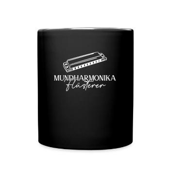 Mundharmonika Flüsterer - Mundharmonika Spieler - Tasse einfarbig - Schwarz - Vorne