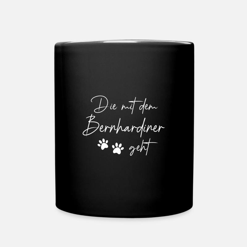 Bernhardiner - Tasse einfarbig - Schwarz