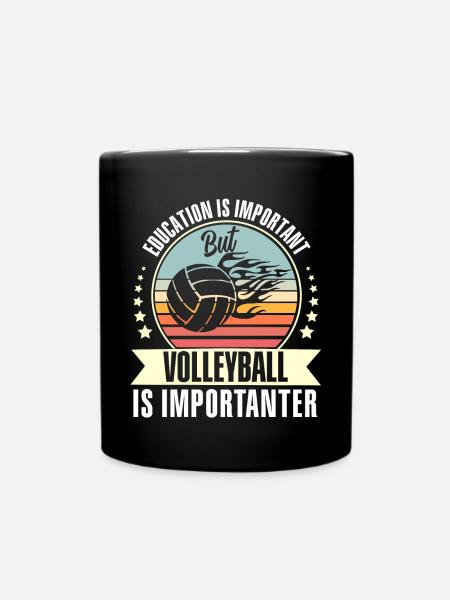 Volleyball - Tasse einfarbig - Schwarz
