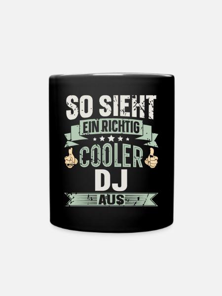 Dj - Tasse einfarbig - Schwarz