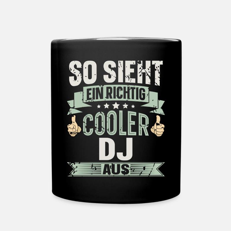 Dj - Tasse einfarbig - Schwarz