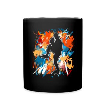 Baseball - Tasse einfarbig - Schwarz - Vorne