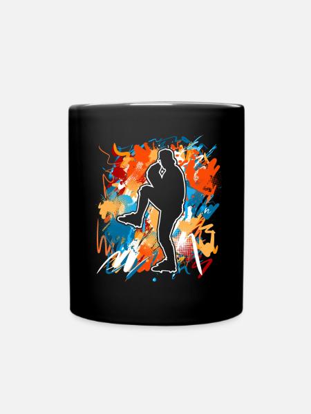 Baseball - Tasse einfarbig - Schwarz