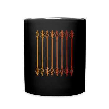 Arrow in retro style - Full Colour Mug - black - Front