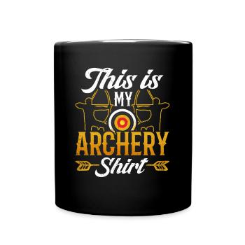 Voici ma chemise de tir à l’arc - Mug uni - noir - Devant