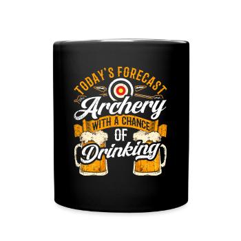 Tir à l’arc avec débits de boissons - Mug uni - noir - Devant