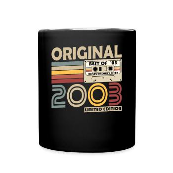 20. Geburtstag Jahrgang 2003 Original 2003 - Tasse einfarbig - Schwarz - Vorne