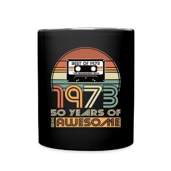 50e anniversaire né en 1973 Best of 1973 50 ans - Mug uni - noir - Devant