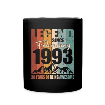 30e anniversaire né en 1993 Légende depuis 1993 - Mug uni - noir - Devant