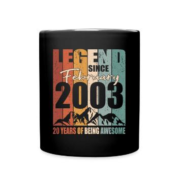 20e anniversaire Né en 2003 Légende depuis 2003 - Mug uni - noir - Devant