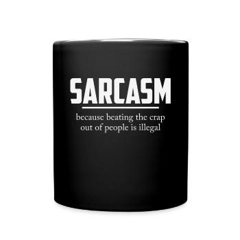 BATTRE EST UN SARCASTIQUE ILLÉGAL - Mug uni - noir - Devant
