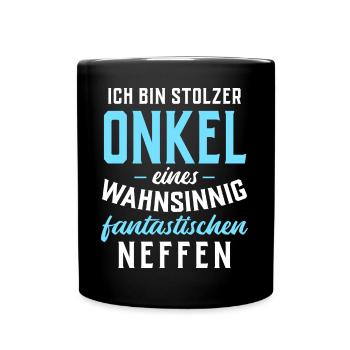 Stolzer Onkel eines fantastischen Neffen - Tasse einfarbig - Schwarz - Vorne