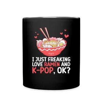 Ramen K-Pop - Mug uni - noir - Devant