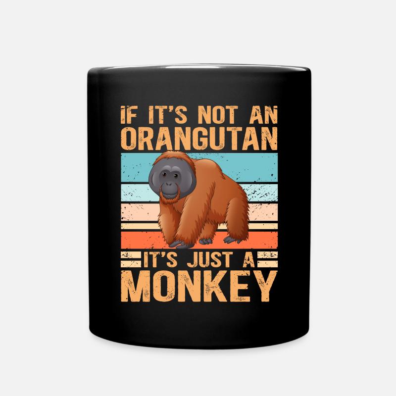 Singes orangs-outans Cadeau Orang-outan - Mug uni - noir