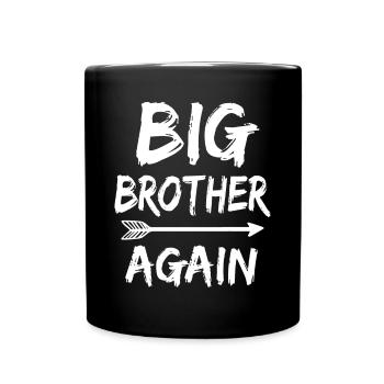 Big Brother à nouveau pour les garçons avec des cadeaux amusants Arrow - Mug uni - noir - Devant