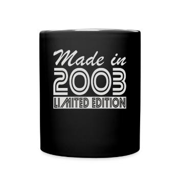 20e anniversaire Né en 2003 Fabriqué en 2003 - Mug uni - noir - Devant