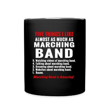 5 choses à propos des montagnes russes Marching Band Funnyfun - Mug uni - noir - Devant