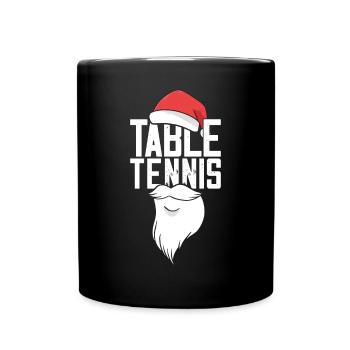Table Tennis Christmas Hat Santa Ping Pong - Full Colour Mug - black - Front