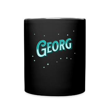 Georg Namen personalisiert - Tasse einfarbig - Schwarz - Vorne